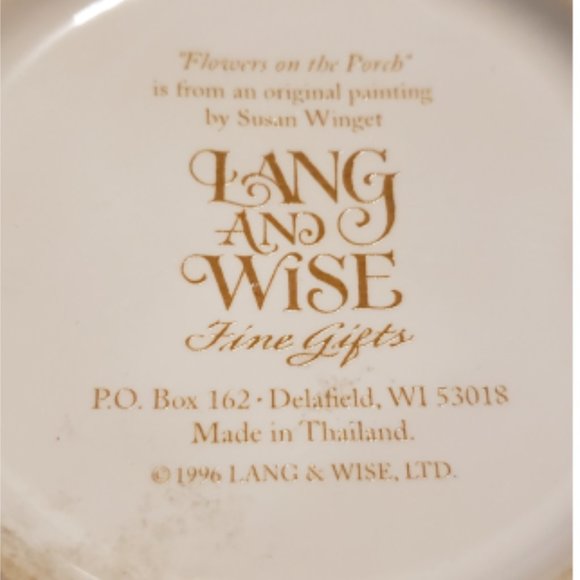 Lang and Wise Flowers on the Porch Coffee Mug 1996 90s Cottagecore - Picture 8 of 8